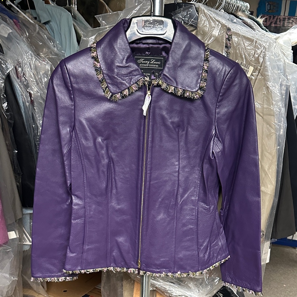 Terry Lewis Classic Luxuries Rich Purple Leather Jacket